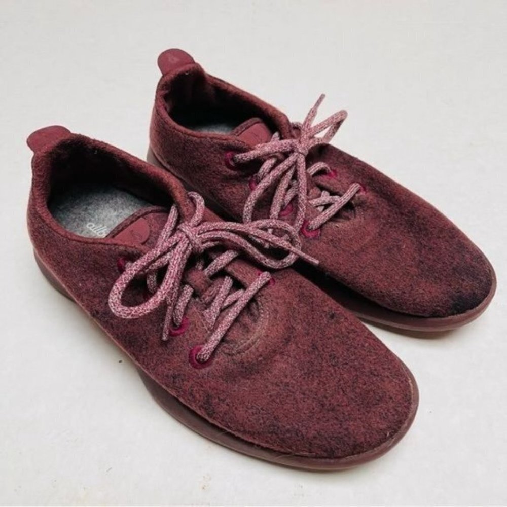 Allbirds Wool Runners Sneakers Mens 10 Maroon Lightweight Superfine Merino Light